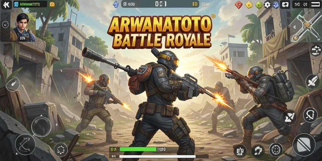 Tangkapan layar menampilkan aksi mendebarkan dalam gameplay Battle Royale.