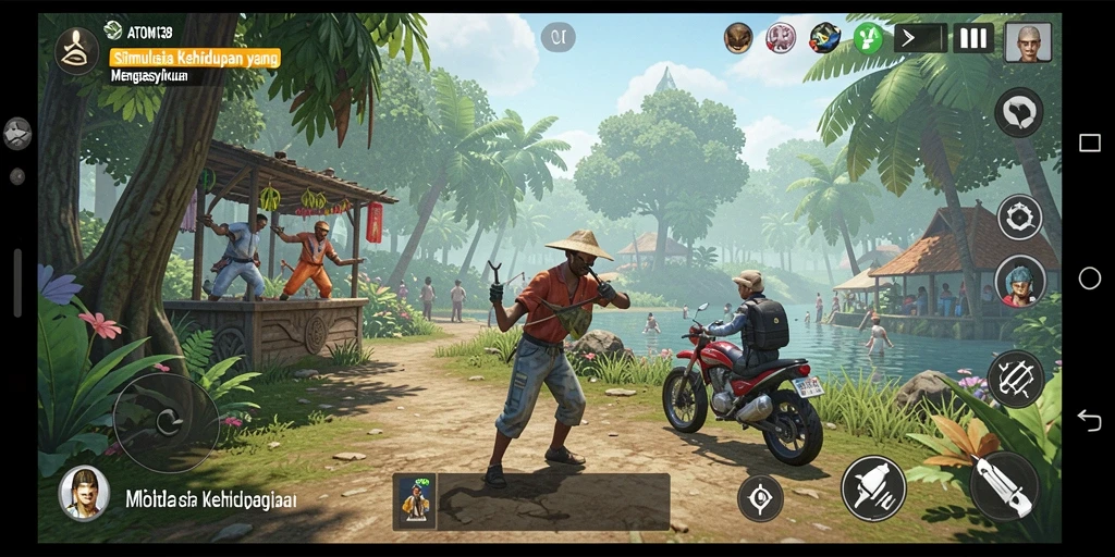 Gameplay menarik dari ATOM138 memperlihatkan simulasi kehidupan yang realistis.