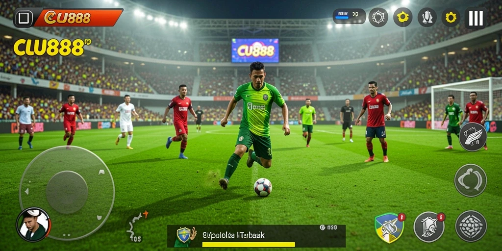Tampilan gameplay CU888 yang mendebarkan dengan aksi di lapangan.