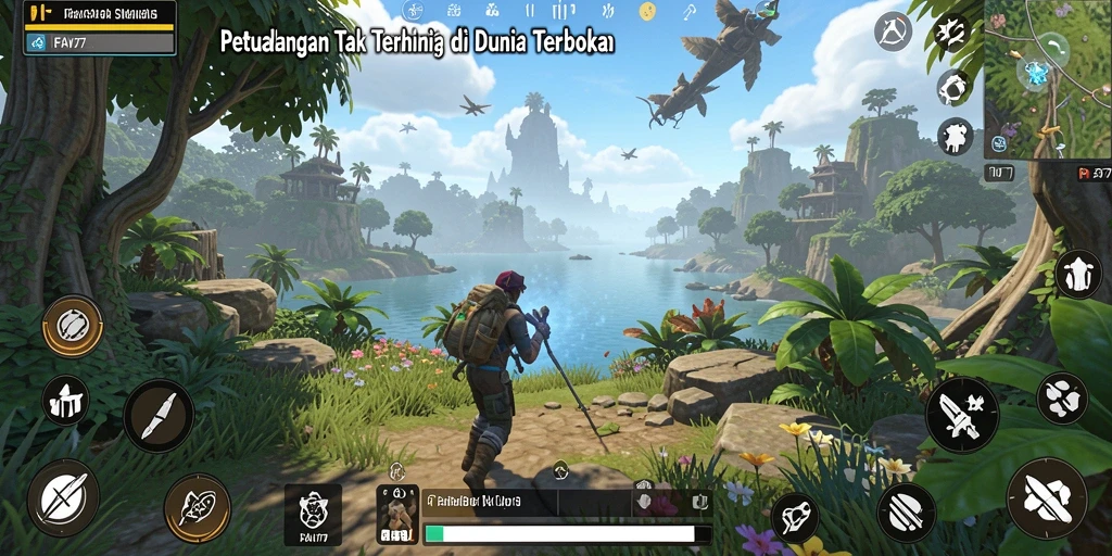 Tampilan gameplay <strong>FAV77</strong> yang menakjubkan dalam dunia terbuka.