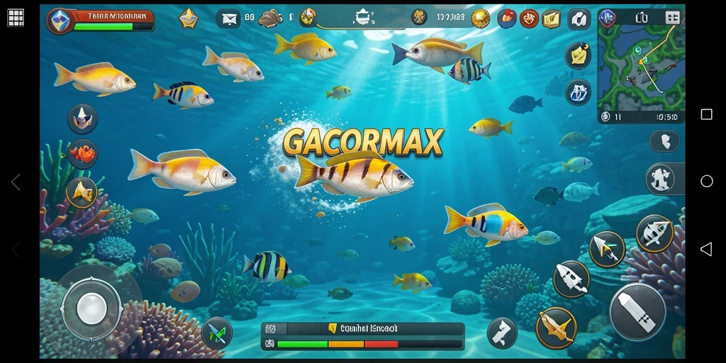 Tampilan gameplay menembak ikan yang seru di GACORMAX.
