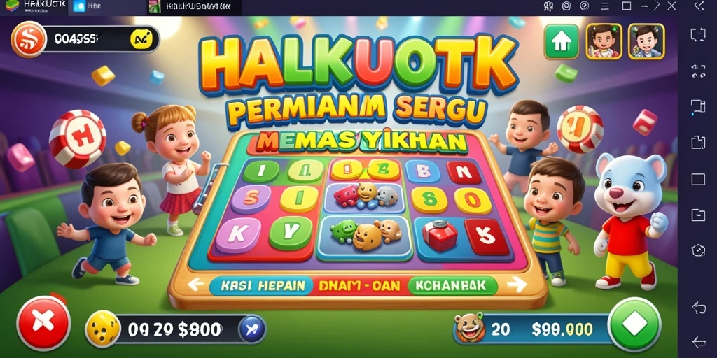 Tampilan utama gameplay HALKUOTK yang seru dan interaktif.