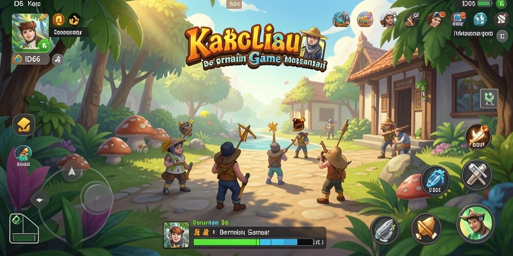 Tampilan gameplay seru dari ID66 dengan karakter warna-warni.