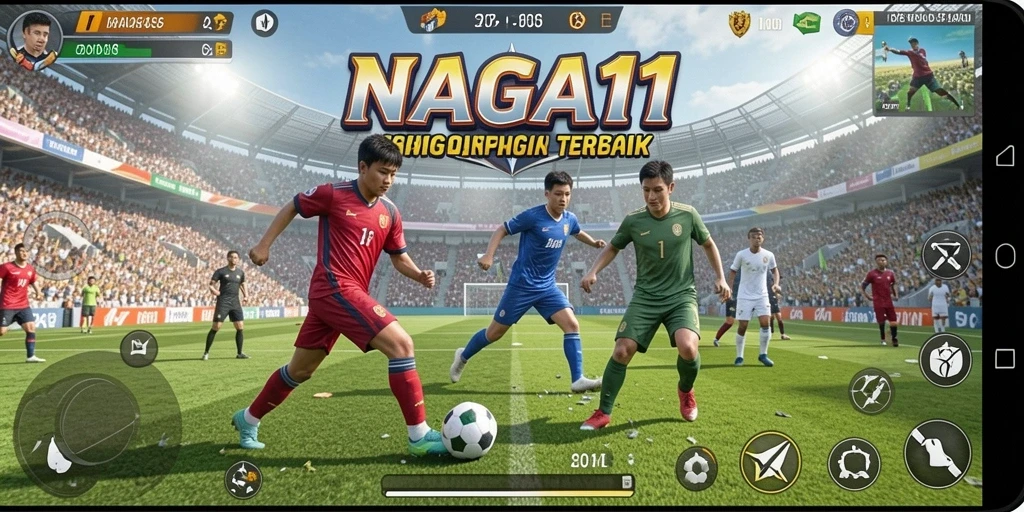 Screenshot NAGA11 menampilkan aksi mendebarkan dalam permainan olahraga.