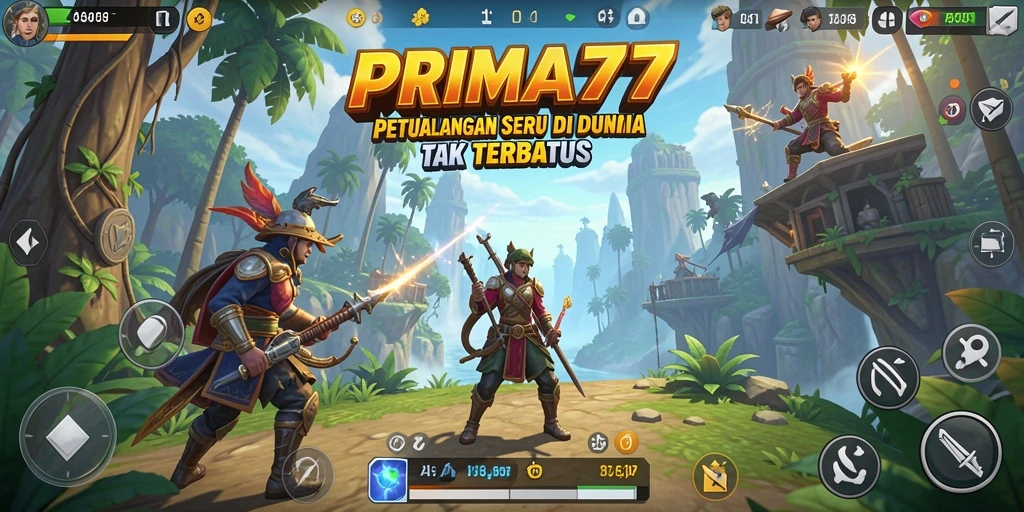 Screenshot gameplay PRIMA77 menunjukkan interaksi dinamis dan grafik yang menawan.