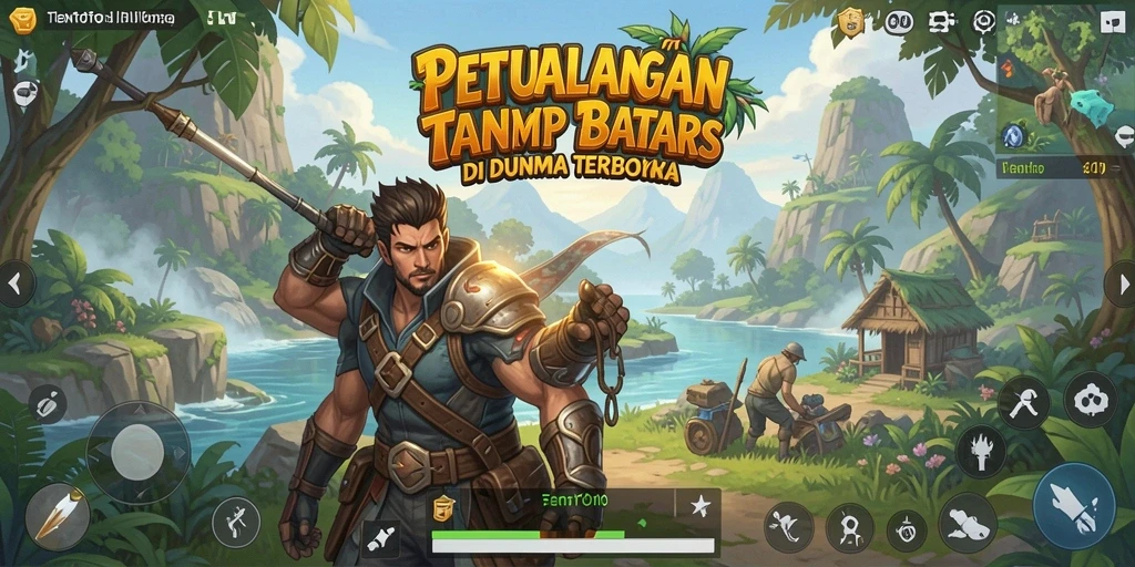 Gameplay <strong>TENTOTO</strong> yang penuh warna dan menantang di dunia terbuka.