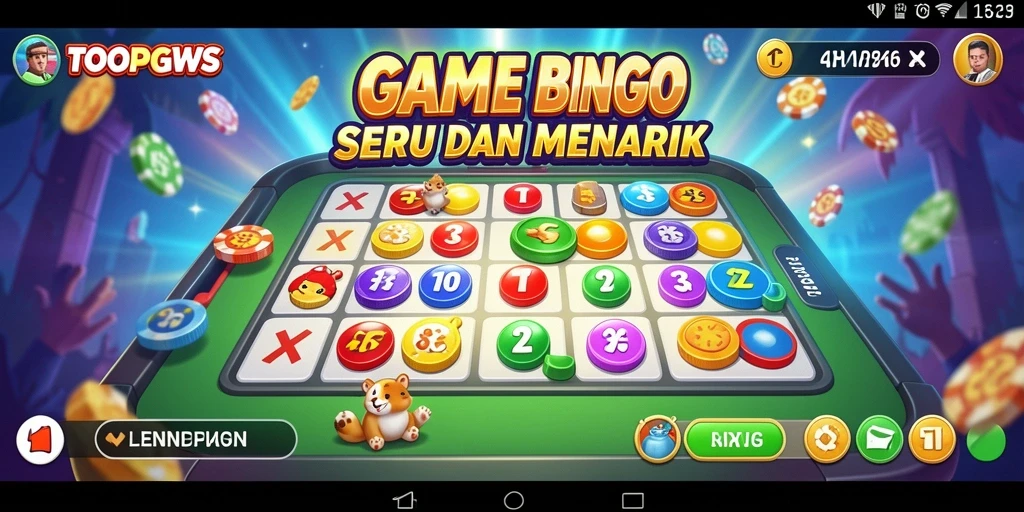 Screenshot TOOPGWS menampilkan gameplay bingo yang seru dan interaktif.